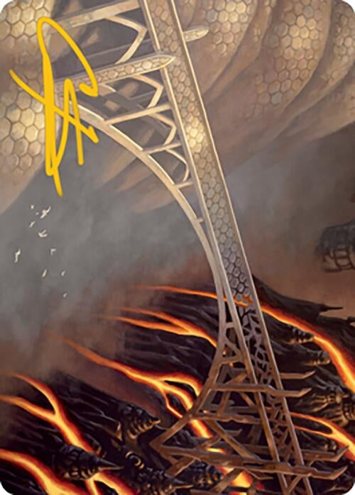 Image for Rustvale Bridge Art Card (Gold-Stamped Signature) (77) (Art Series: Modern Horizons 2) - Magic: The Gathering