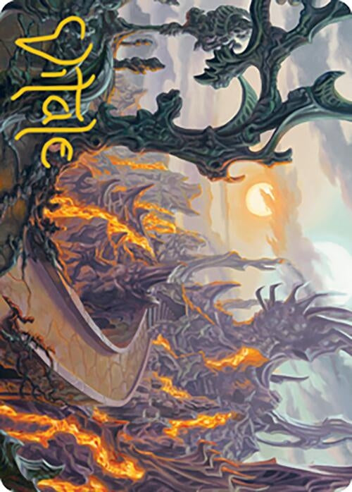 Image for Drossforge Bridge Art Card (Gold-Stamped Signature) (73) (Art Series: Modern Horizons 2) - Magic: The Gathering