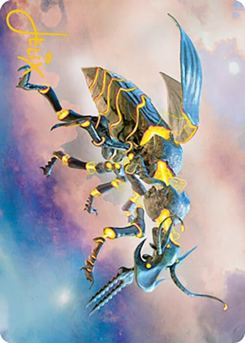 Image for Zabaz, the Glimmerwasp Art Card (Gold-Stamped Signature) (65) (Art Series: Modern Horizons 2) - Magic: The Gathering