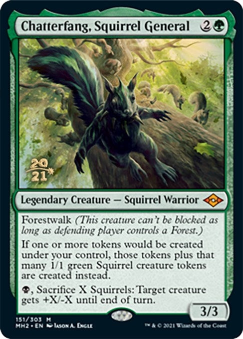 Image for Chatterfang, Squirrel General (151) (Prerelease Cards) - Magic: The Gathering