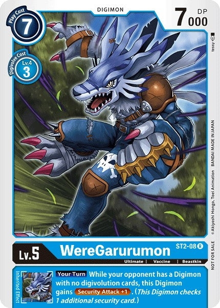 Image for WereGarurumon - ST2-08 (Tamer Party Vol. 2 Promo) (ST2-08 R) (Starter Deck 02: Cocytus Blue) - Digimon Card Game