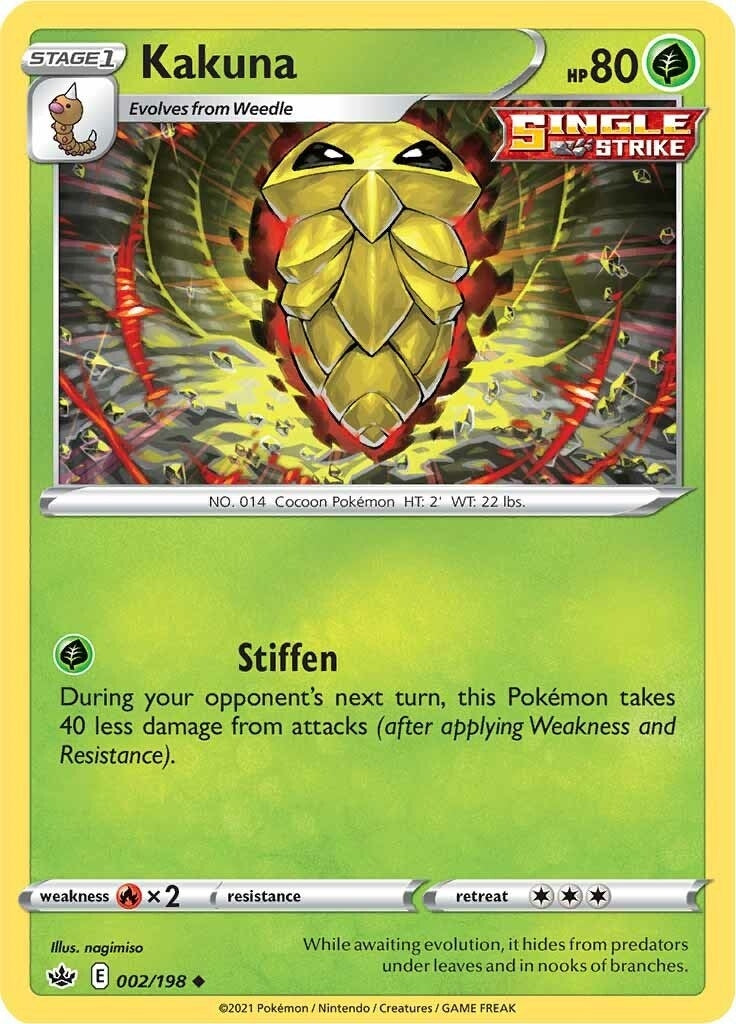 Image for Kakuna (002/198) (SWSH06: Chilling Reign) - Pokemon