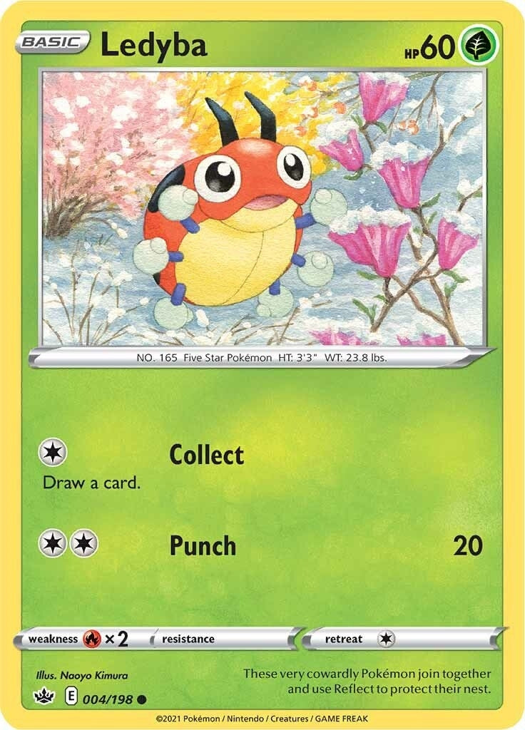 Image for Ledyba (004/198) (SWSH06: Chilling Reign) - Pokemon