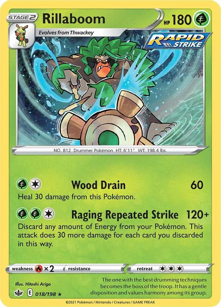 Image for Rillaboom (018/198) (SWSH06: Chilling Reign) - Pokemon