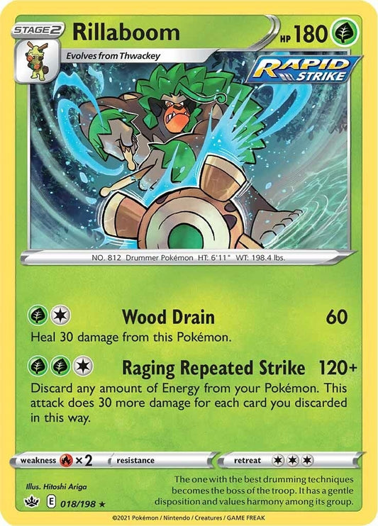 Image for Rillaboom (018/198) (SWSH06: Chilling Reign) - Pokemon