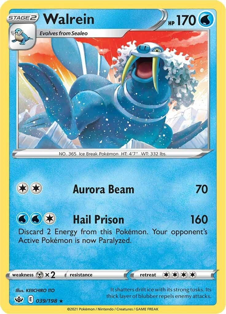 Image for Walrein (039/198) (SWSH06: Chilling Reign) - Pokemon