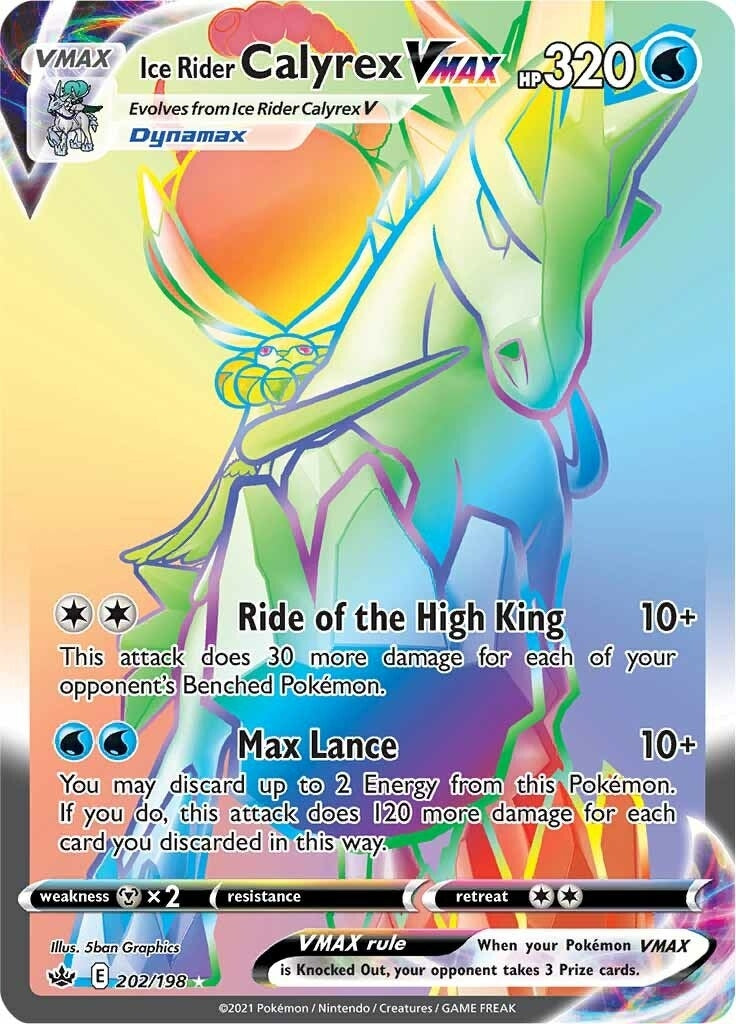 Image for Ice Rider Calyrex VMAX (Secret) (202/198) (SWSH06: Chilling Reign) - Pokemon
