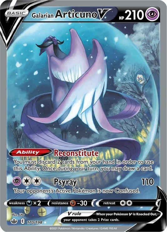Image for Galarian Articuno V (Alternate Full Art) (170/198) (SWSH06: Chilling Reign) - Pokemon