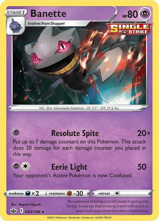 Image for Banette (063/198) (SWSH06: Chilling Reign) - Pokemon