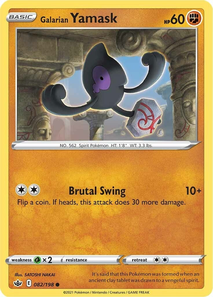 Image for Galarian Yamask (082/198) (SWSH06: Chilling Reign) - Pokemon