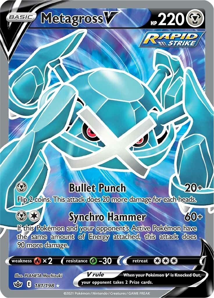 Image for Metagross V (Full Art) (181/198) (SWSH06: Chilling Reign) - Pokemon