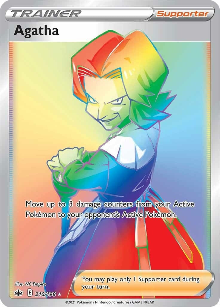 Image for Agatha (Secret) (210/198) (SWSH06: Chilling Reign) - Pokemon