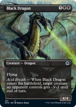 Image for Black Dragon (Borderless) (291) (Adventures in the Forgotten Realms) - Magic: The Gathering