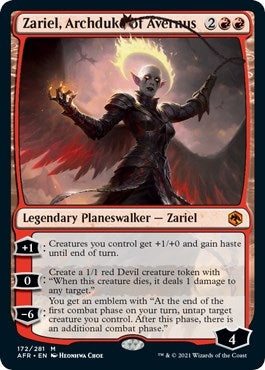 Image for Zariel, Archduke of Avernus (172) (Adventures in the Forgotten Realms) - Magic: The Gathering