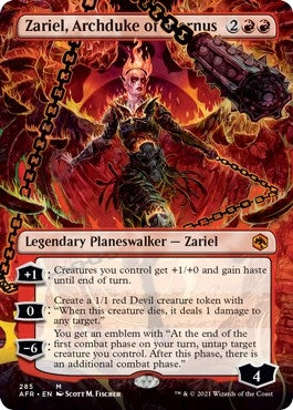 Image for Zariel, Archduke of Avernus (Borderless) (285) (Adventures in the Forgotten Realms) - Magic: The Gathering