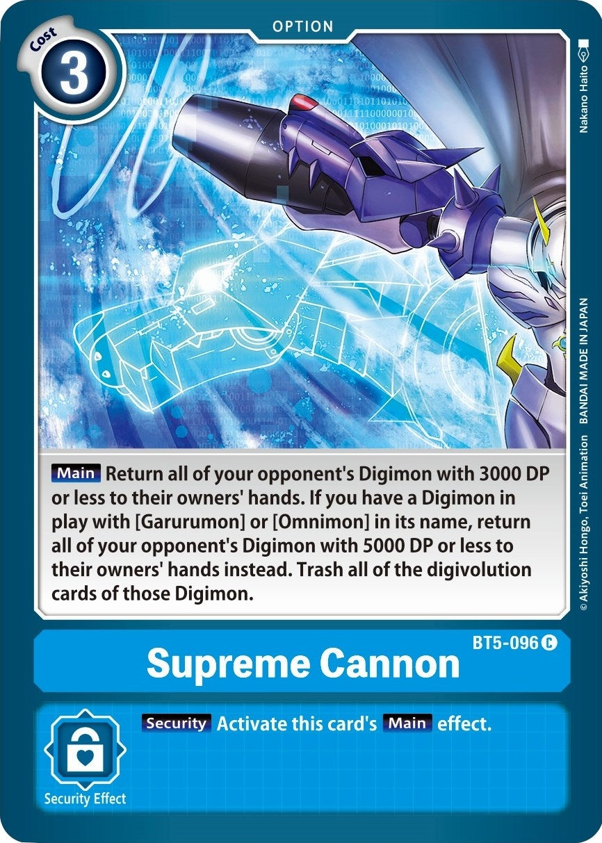 Image for Supreme Cannon (BT5-096 C) (Battle of Omni) - Digimon Card Game