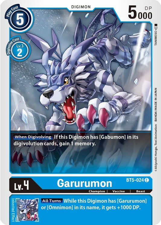 Image for Garurumon (BT5-024 C) (Battle of Omni) - Digimon Card Game
