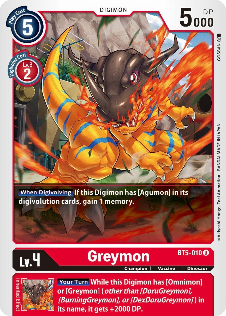 Image for Greymon (BT5-010 U) (Battle of Omni) - Digimon Card Game