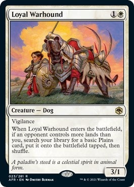 Image for Loyal Warhound (23) (Adventures in the Forgotten Realms) - Magic: The Gathering
