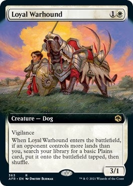 Image for Loyal Warhound (Extended Art) (363) (Adventures in the Forgotten Realms) - Magic: The Gathering
