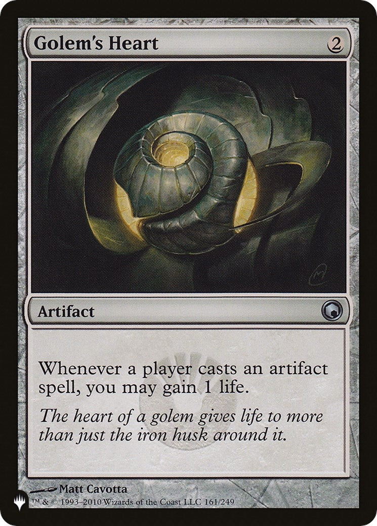 Image for Golem's Heart (161/249) (The List Reprints) - Magic: The Gathering