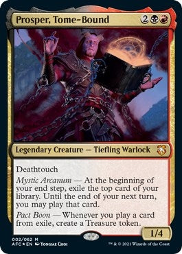 Image for Prosper, Tome-Bound (Display Commander) - Thick Stock (2) (Commander: Adventures in the Forgotten Realms) - Magic: The Gathering