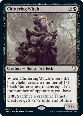 Image for Chittering Witch (95) (Commander: Adventures in the Forgotten Realms) - Magic: The Gathering