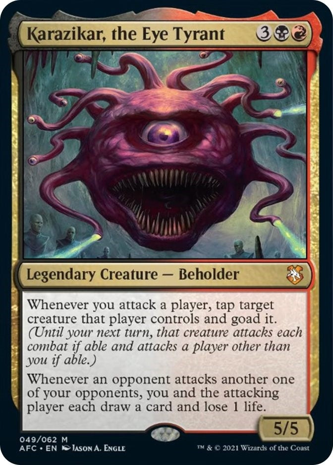 Image for Karazikar, the Eye Tyrant (49) (Commander: Adventures in the Forgotten Realms) - Magic: The Gathering