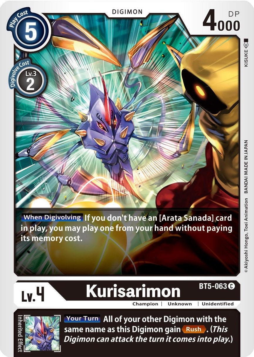 Image for Kurisarimon (BT5-063 C) (Battle of Omni) - Digimon Card Game
