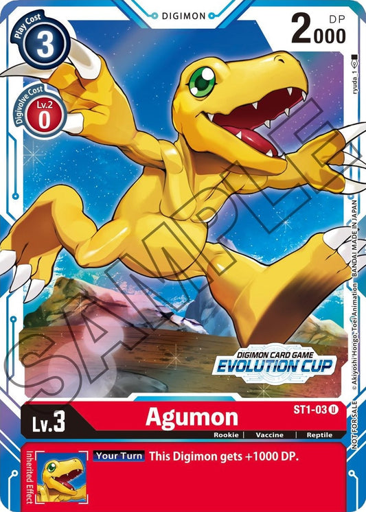 Image for Agumon - ST1-03 (July Evolution Cup 2021 Stamped) (ST1-03 U) (Starter Deck 01: Gaia Red) - Digimon Card Game