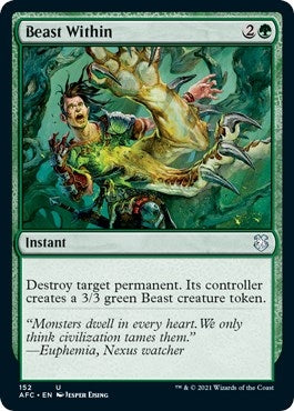 Image for Beast Within (152) (Commander: Adventures in the Forgotten Realms) - Magic: The Gathering