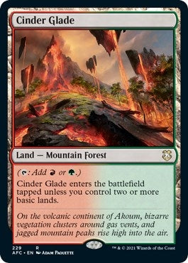 Image for Cinder Glade (229) (Commander: Adventures in the Forgotten Realms) - Magic: The Gathering