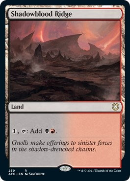 Image for Shadowblood Ridge (259) (Commander: Adventures in the Forgotten Realms) - Magic: The Gathering