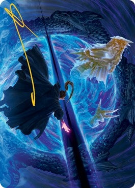 Image for Bar the Gate Art Card (Gold-Stamped Signature) (45) (Art Series: Adventures in the Forgotten Realms) - Magic: The Gathering