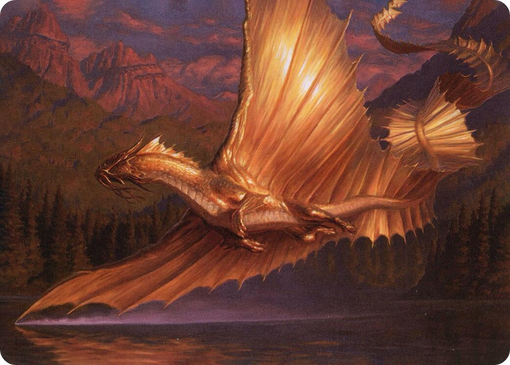 Image for Adult Gold Dragon Art Card (58) (Art Series: Adventures in the Forgotten Realms) - Magic: The Gathering