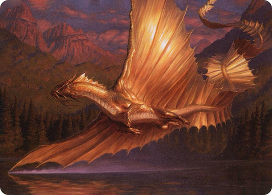 Image for Adult Gold Dragon Art Card (58) (Art Series: Adventures in the Forgotten Realms) - Magic: The Gathering