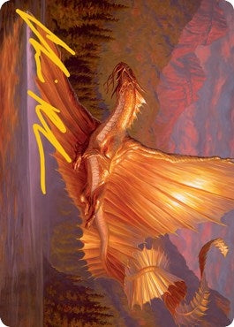 Image for Adult Gold Dragon Art Card (Gold-Stamped Signature) (58) (Art Series: Adventures in the Forgotten Realms) - Magic: The Gathering