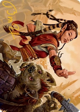 Image for Half-Elf Monk Art Card (Gold-Stamped Signature) (28) (Art Series: Adventures in the Forgotten Realms) - Magic: The Gathering