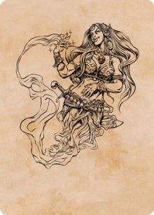 Image for Djinni Windseer (Showcase) Art Card (74) (Art Series: Adventures in the Forgotten Realms) - Magic: The Gathering