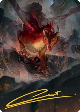 Image for Red Dragon Art Card (Gold-Stamped Signature) (81) (Art Series: Adventures in the Forgotten Realms) - Magic: The Gathering