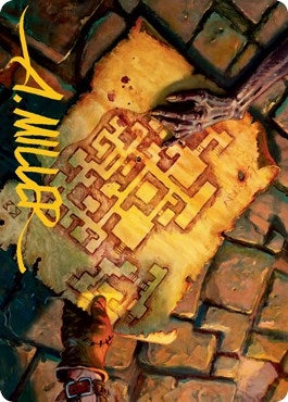 Image for Dungeon Map Art Card (Gold-Stamped Signature) (57) (Art Series: Adventures in the Forgotten Realms) - Magic: The Gathering
