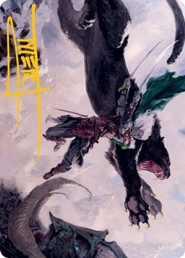 Image for Drizzt Do'Urden Art Card (Gold-Stamped Signature) (52) (Art Series: Adventures in the Forgotten Realms) - Magic: The Gathering