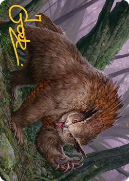 Image for Owlbear Art Card (Gold-Stamped Signature) (15) (Art Series: Adventures in the Forgotten Realms) - Magic: The Gathering