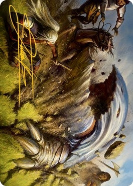 Image for Bulette Art Card (Gold-Stamped Signature) (16) (Art Series: Adventures in the Forgotten Realms) - Magic: The Gathering