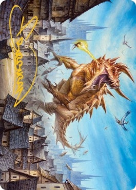 Image for Tarrasque Art Card (Gold-Stamped Signature) (19) (Art Series: Adventures in the Forgotten Realms) - Magic: The Gathering