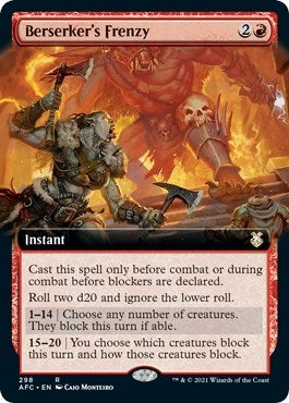 Image for Berserker's Frenzy (Extended Art) (298) (Commander: Adventures in the Forgotten Realms) - Magic: The Gathering