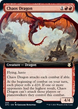 Image for Chaos Dragon (Extended Art) (299) (Commander: Adventures in the Forgotten Realms) - Magic: The Gathering