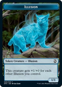 Image for Illusion // Skeleton Double-Sided Token (3 // 6) (Commander: Adventures in the Forgotten Realms) - Magic: The Gathering