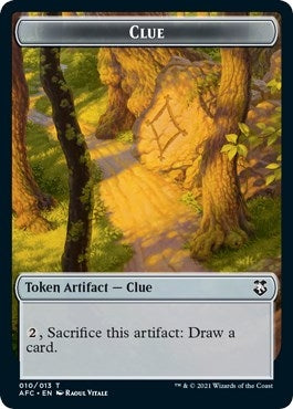 Image for Clue // Goblin Double-Sided Token (10 // 12) (Commander: Adventures in the Forgotten Realms) - Magic: The Gathering