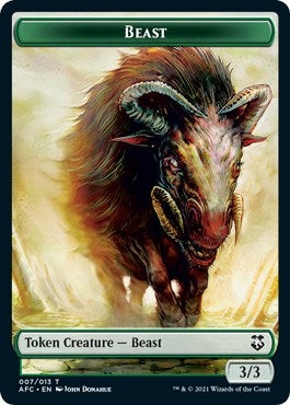 Image for Beast // Dragon Spirit Double-Sided Token (7 // 9) (Commander: Adventures in the Forgotten Realms) - Magic: The Gathering